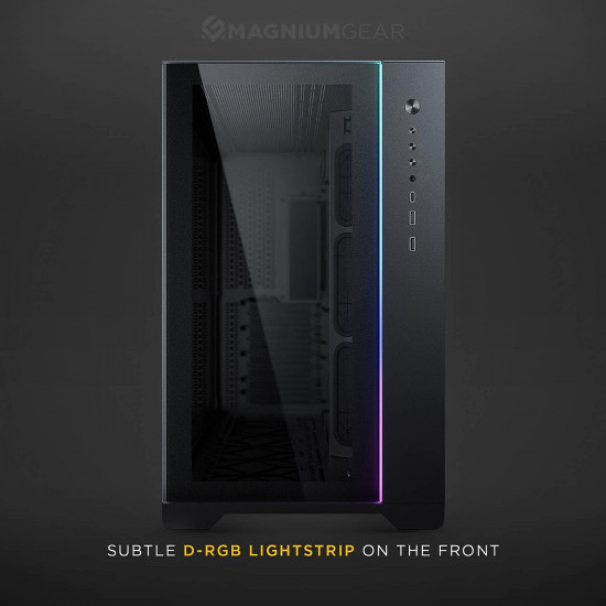 MagniumGear NEO Qube 2 IM Dual Chamber ATX Mid Tower Case Black